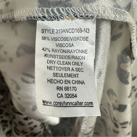 Corey Lynn Calter Arabella Leopard Midi Dress L Petite Spaghetti Strap (No Belt) - Picture 14 of 14